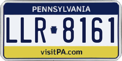 PA license plate LLR8161