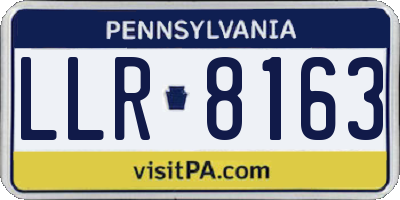 PA license plate LLR8163
