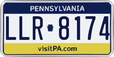 PA license plate LLR8174