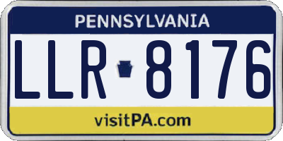 PA license plate LLR8176
