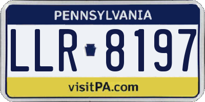 PA license plate LLR8197
