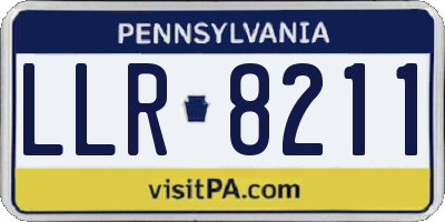 PA license plate LLR8211