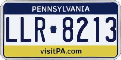 PA license plate LLR8213