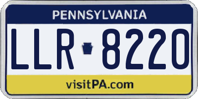 PA license plate LLR8220