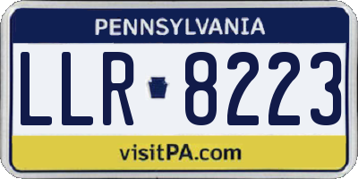 PA license plate LLR8223