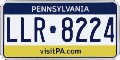 PA license plate LLR8224