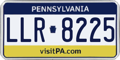 PA license plate LLR8225