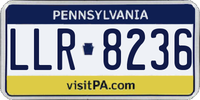 PA license plate LLR8236