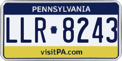 PA license plate LLR8243