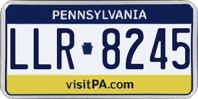 PA license plate LLR8245