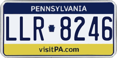 PA license plate LLR8246