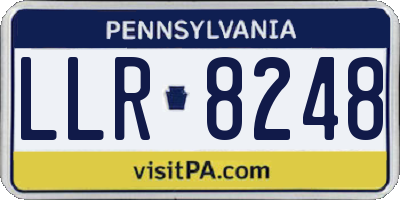 PA license plate LLR8248