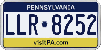 PA license plate LLR8252