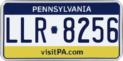 PA license plate LLR8256
