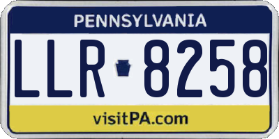 PA license plate LLR8258
