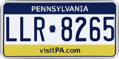 PA license plate LLR8265