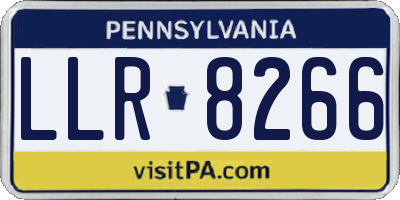 PA license plate LLR8266