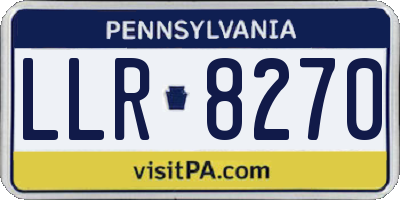 PA license plate LLR8270
