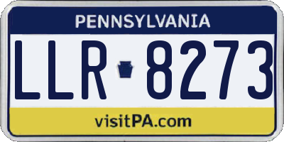 PA license plate LLR8273
