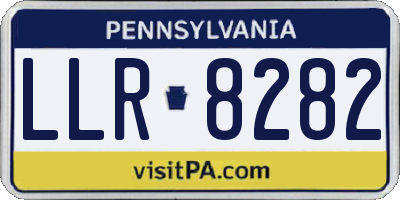 PA license plate LLR8282