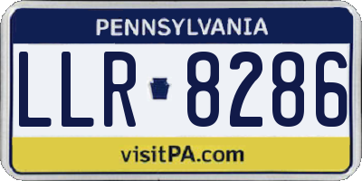 PA license plate LLR8286