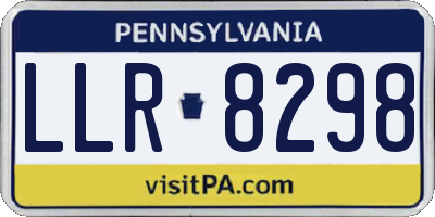 PA license plate LLR8298