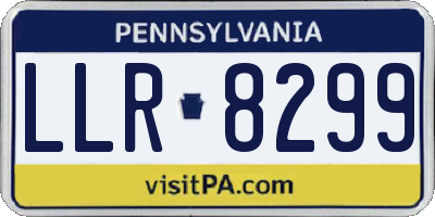 PA license plate LLR8299