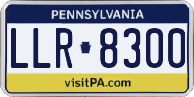 PA license plate LLR8300