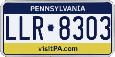 PA license plate LLR8303