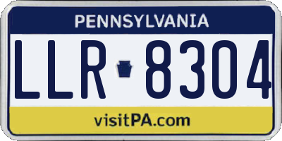 PA license plate LLR8304