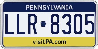 PA license plate LLR8305