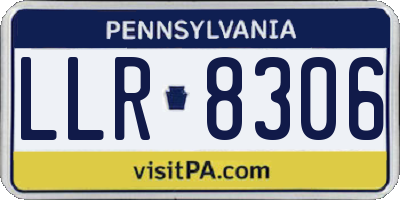PA license plate LLR8306