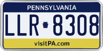 PA license plate LLR8308