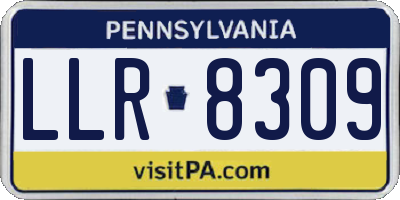 PA license plate LLR8309