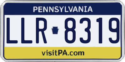 PA license plate LLR8319