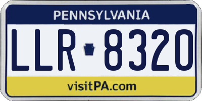 PA license plate LLR8320