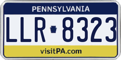 PA license plate LLR8323