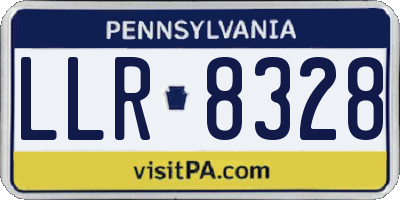 PA license plate LLR8328