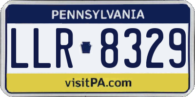 PA license plate LLR8329