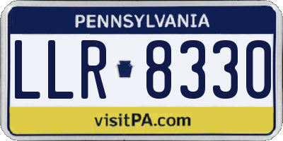 PA license plate LLR8330