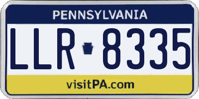 PA license plate LLR8335