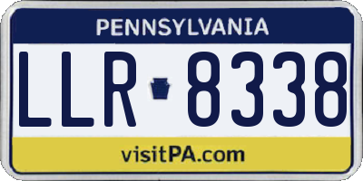 PA license plate LLR8338