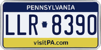 PA license plate LLR8390