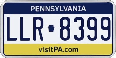 PA license plate LLR8399