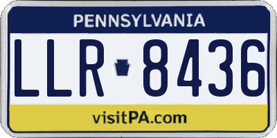 PA license plate LLR8436