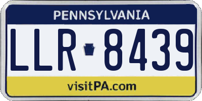 PA license plate LLR8439