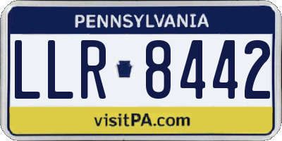PA license plate LLR8442