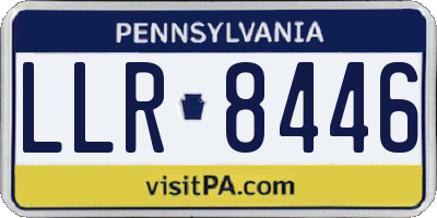 PA license plate LLR8446