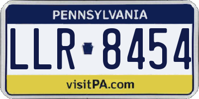 PA license plate LLR8454