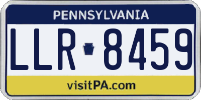 PA license plate LLR8459